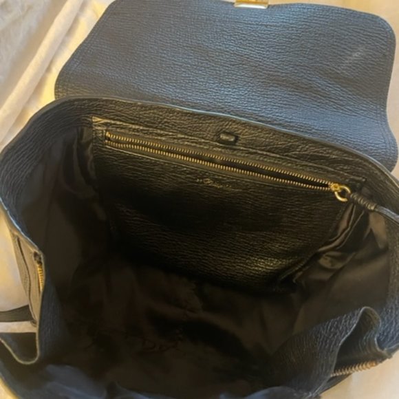 3.1 PHILLIP LIM Textured Calfskin Medium Pashli Satchel Black - Picture 6 of 7